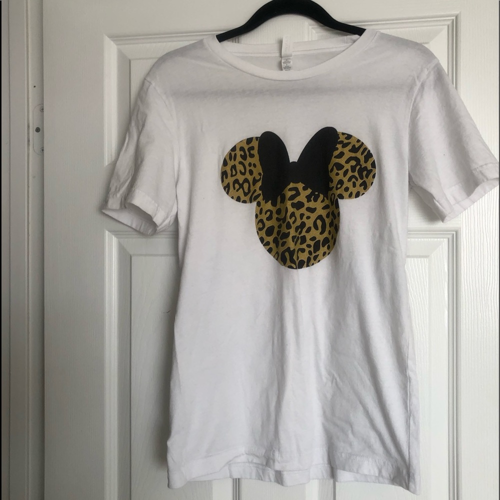 Leopard print Minnie Mouse tee